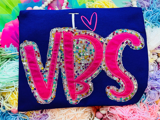 Embroidered Vacation Bible School Shirt, I Love VBS