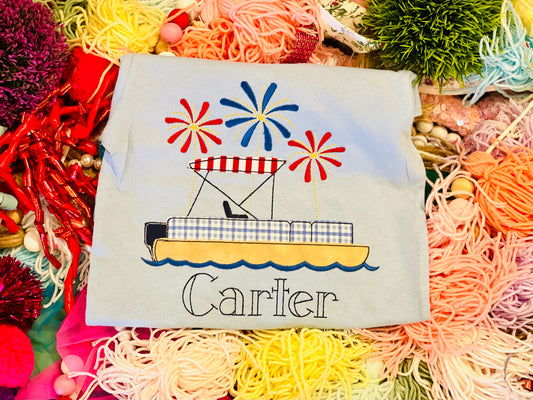 Custom Embroidery Pontoon Shirt