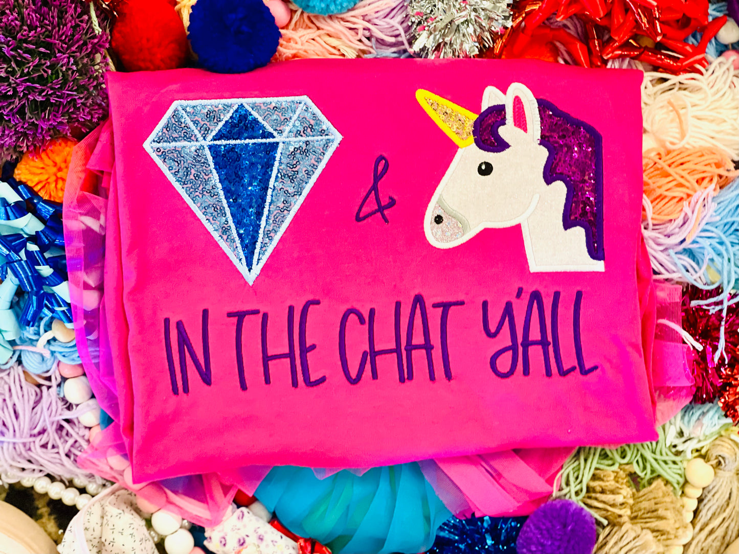 Custom Embroidered Diamonds π& Unicorns π¦ Tee/Sweatshirt