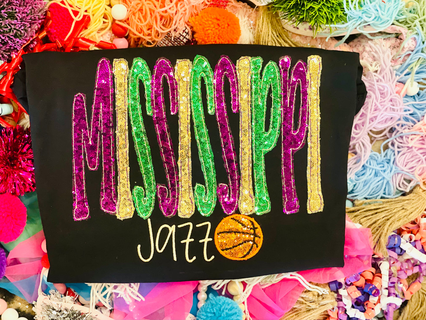 Embroidered Custom Mississippi Jazz Basketball Tee/Sweatshirt