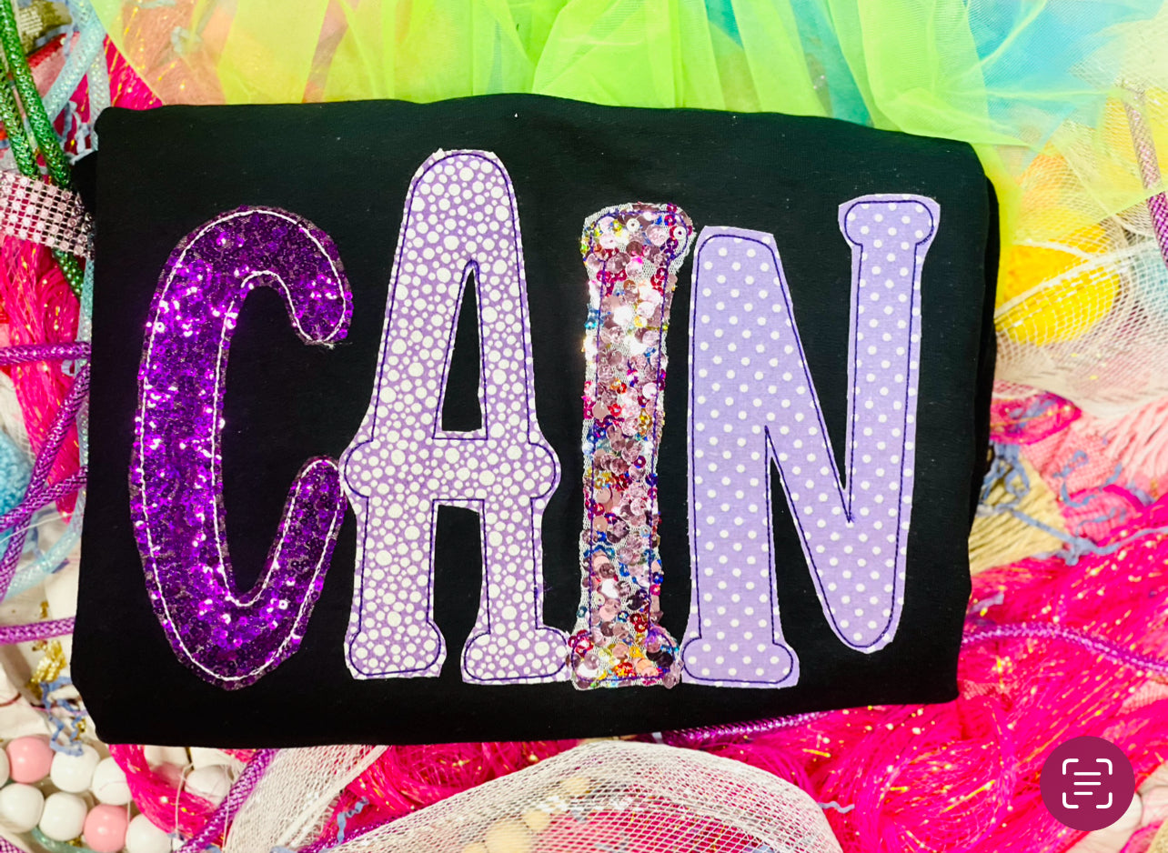 Embroidered Team Cain Tee or Sweatshirt