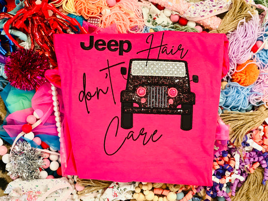 Custom Embroidered Off Road Hair Don’t Care Tee/Sweatshirt