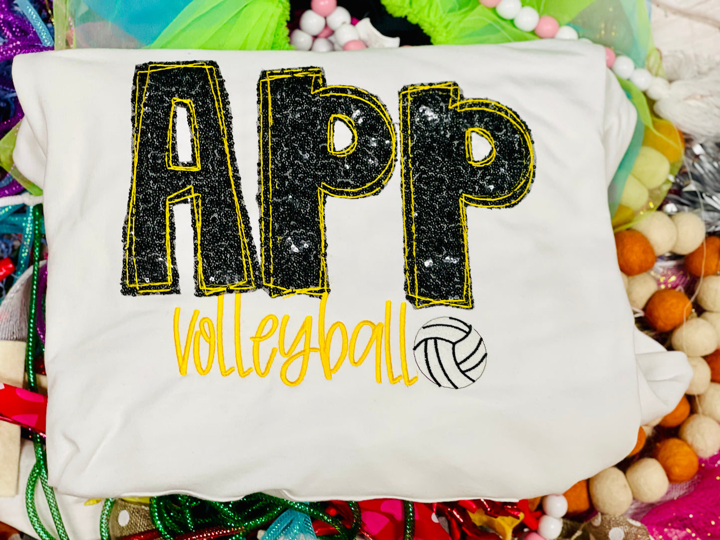 CUSTOM Embroidered Volleyball tee/Sweatshirt