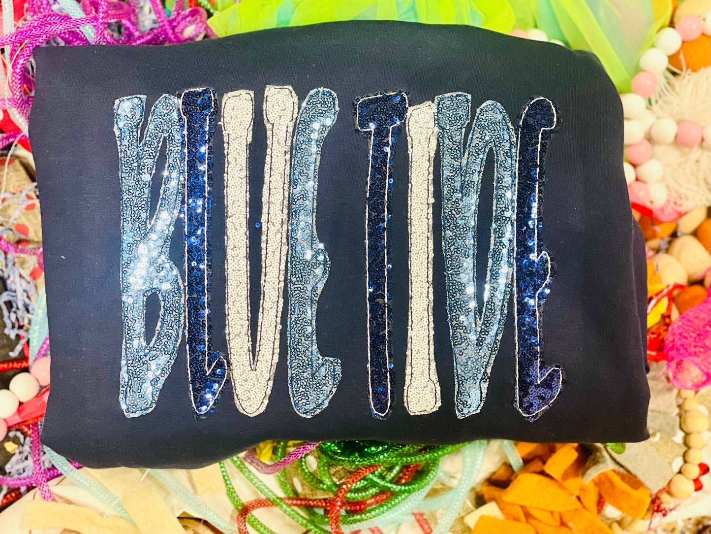 CUSTOM Embroidered Blue Tide tee/Sweatshirt