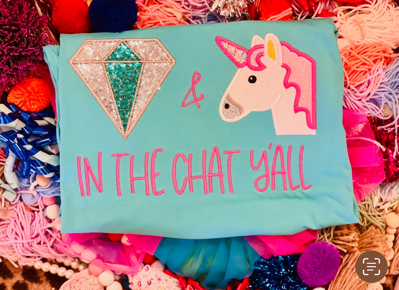 Custom Embroidered Diamonds π& Unicorns π¦ Tee/Sweatshirt