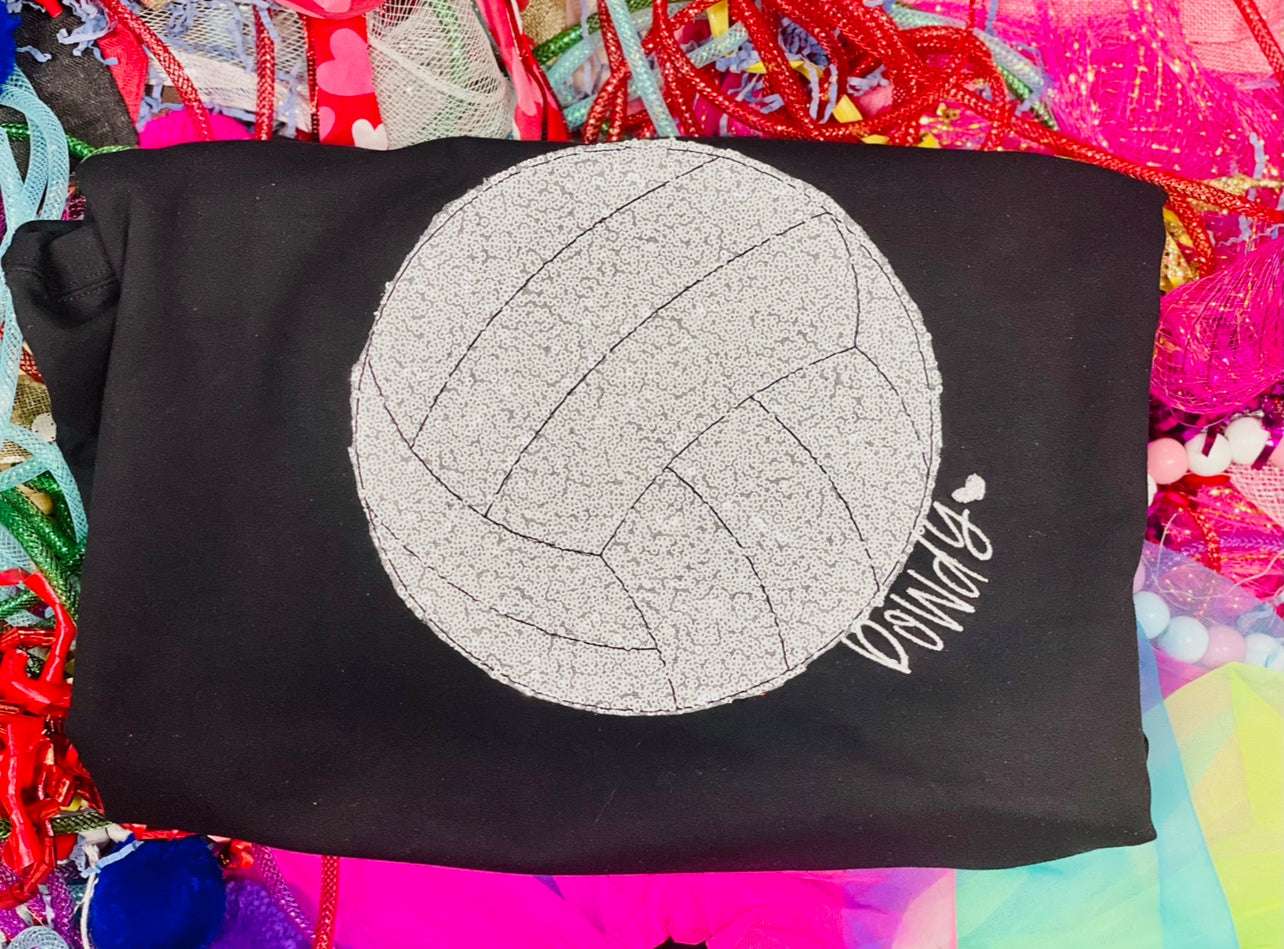 Embroidered Sequin Soccer Tee or Sweatshirt