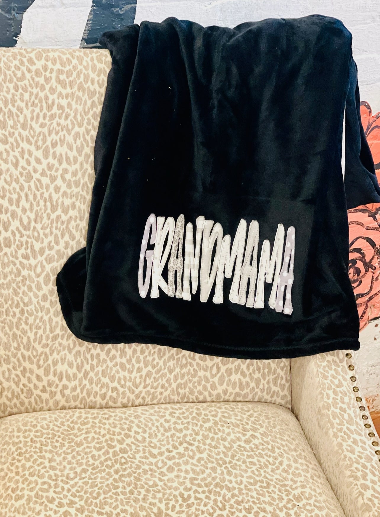 CUSTOM Embroidered Applique Fleece Blanket