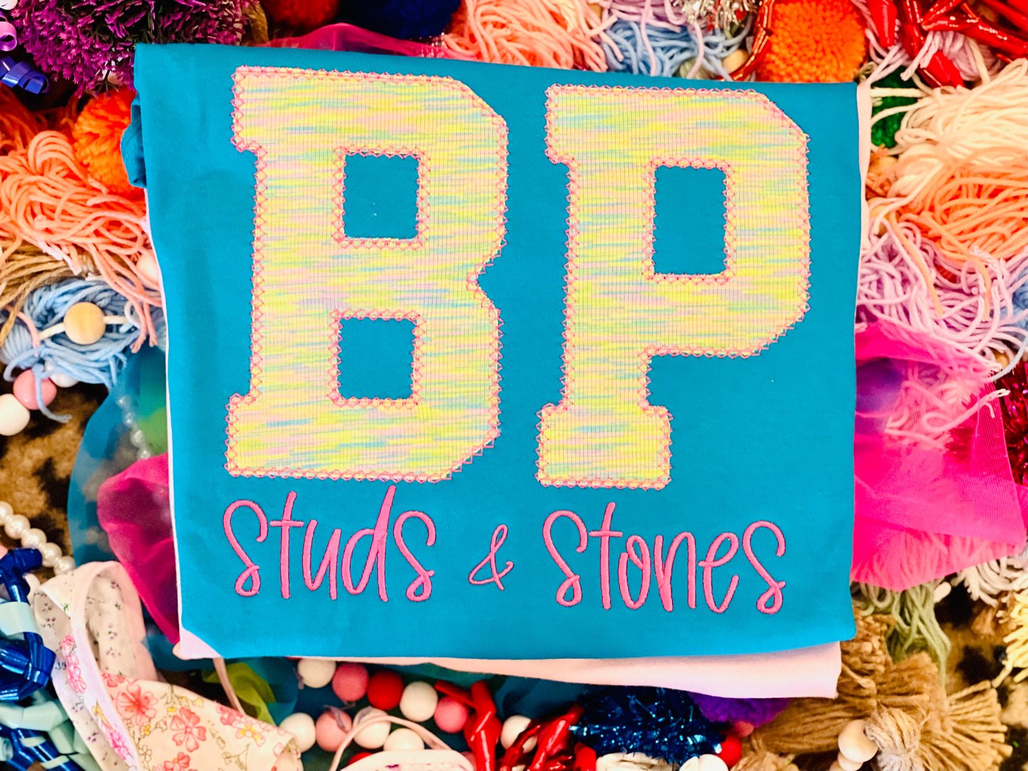 Custom Embroidered BP Studs & Stones Tee/Sweatshirt