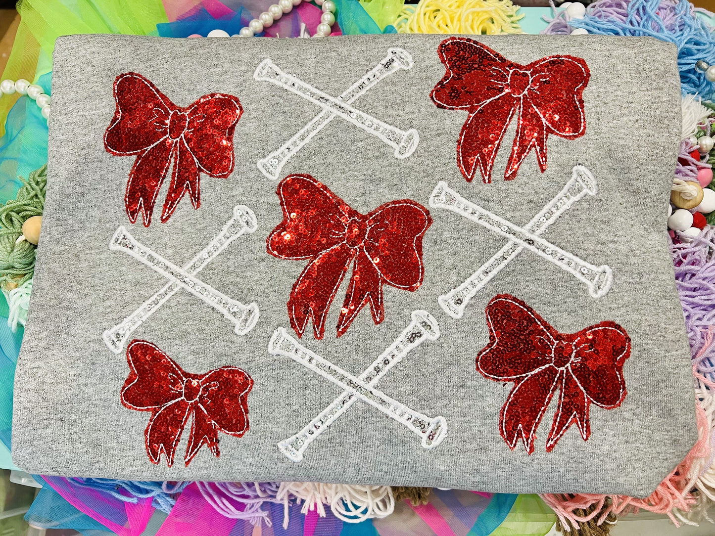 Custom Embroidered Bows & Batons Tee/Sweatshirt