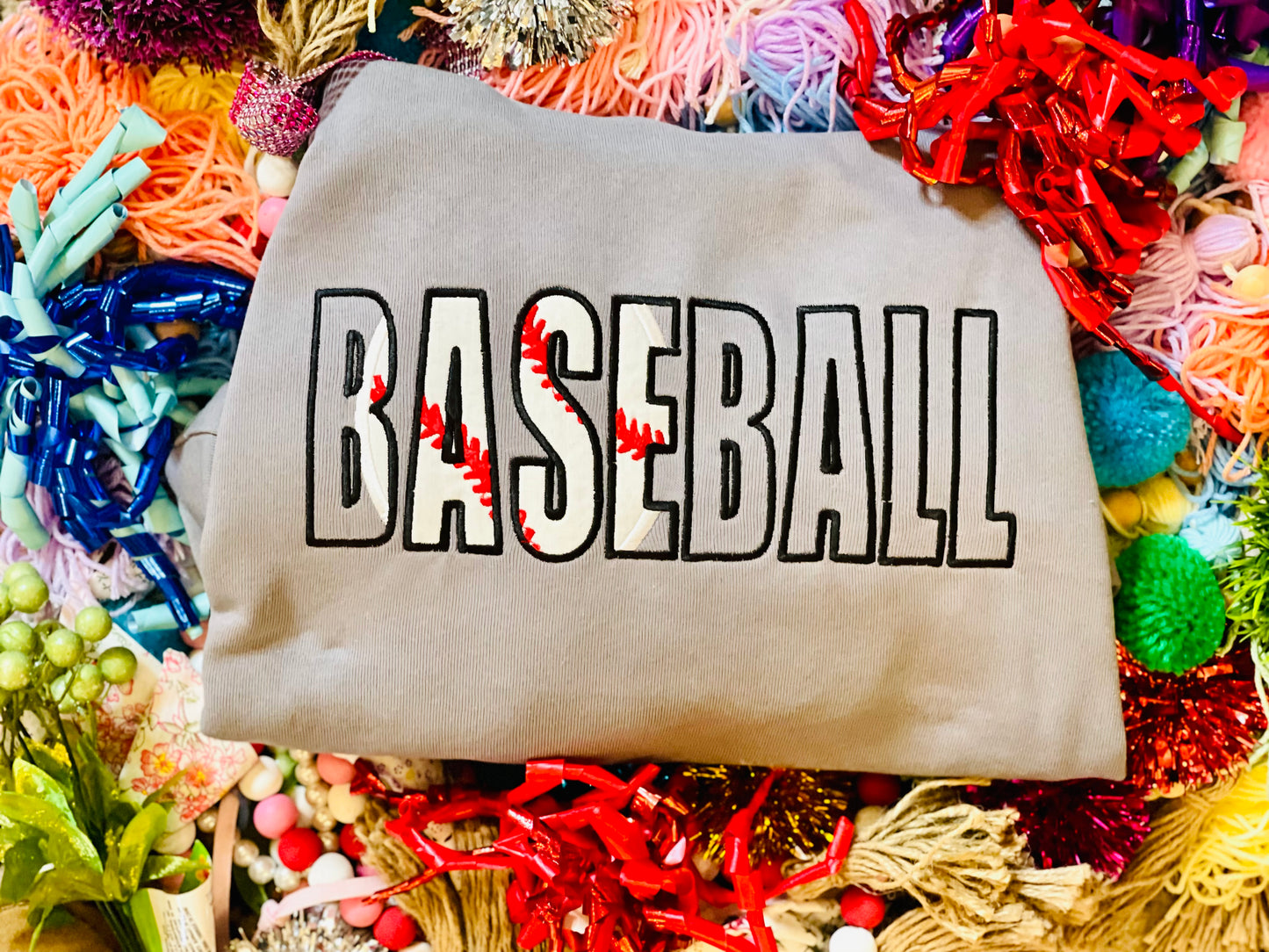 Custom Embroidered Baseball Tee/Sweatshirt
