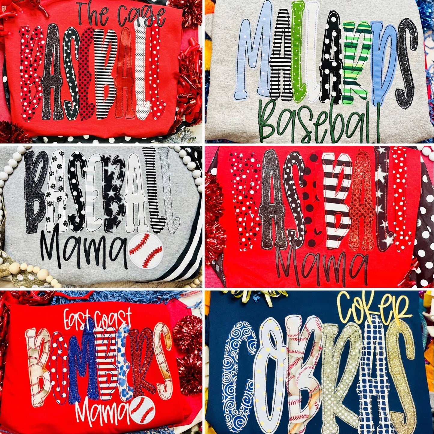 Baseball Mama Shirts - We can do ANY colors!