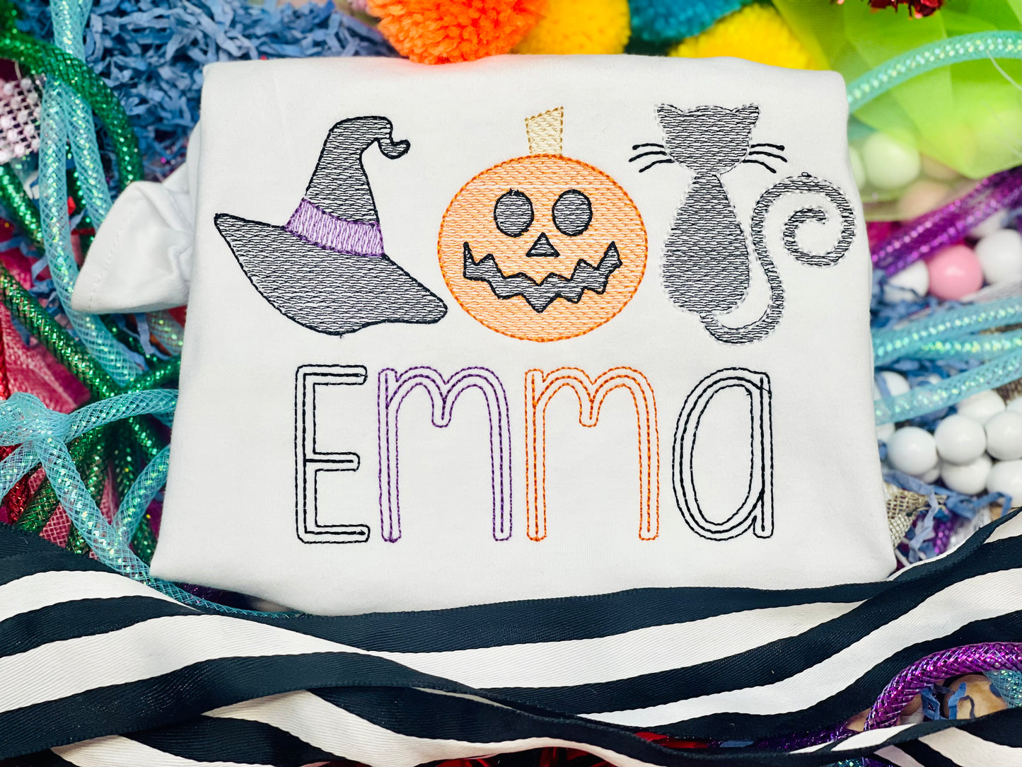 Custom Embroidery Halloween Shirt