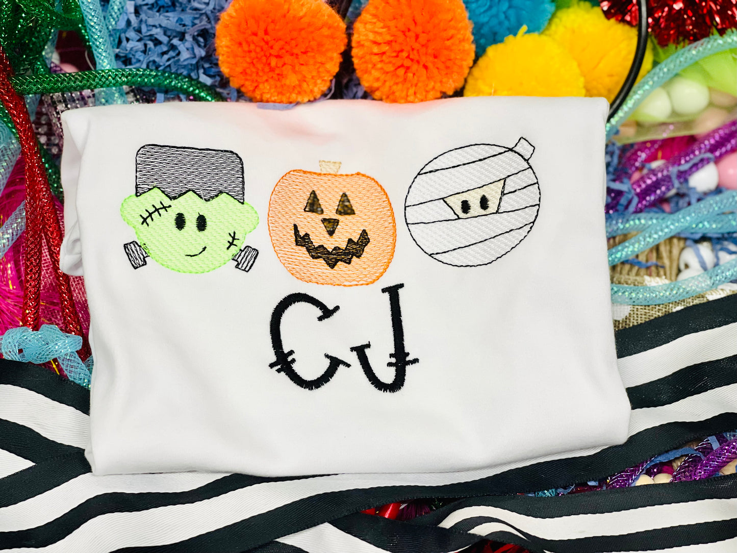 Custom Embroidery Boy Halloween Shirt