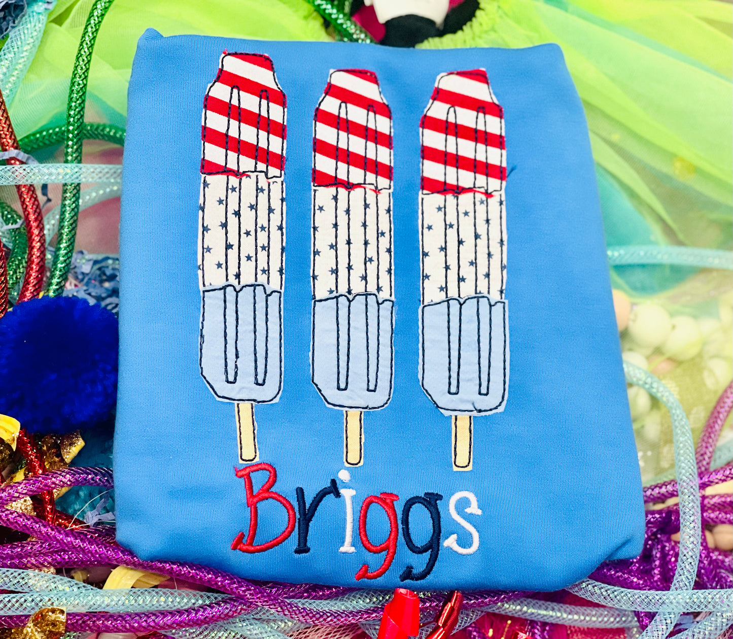 Custom Embroidery Popsicle Shirt