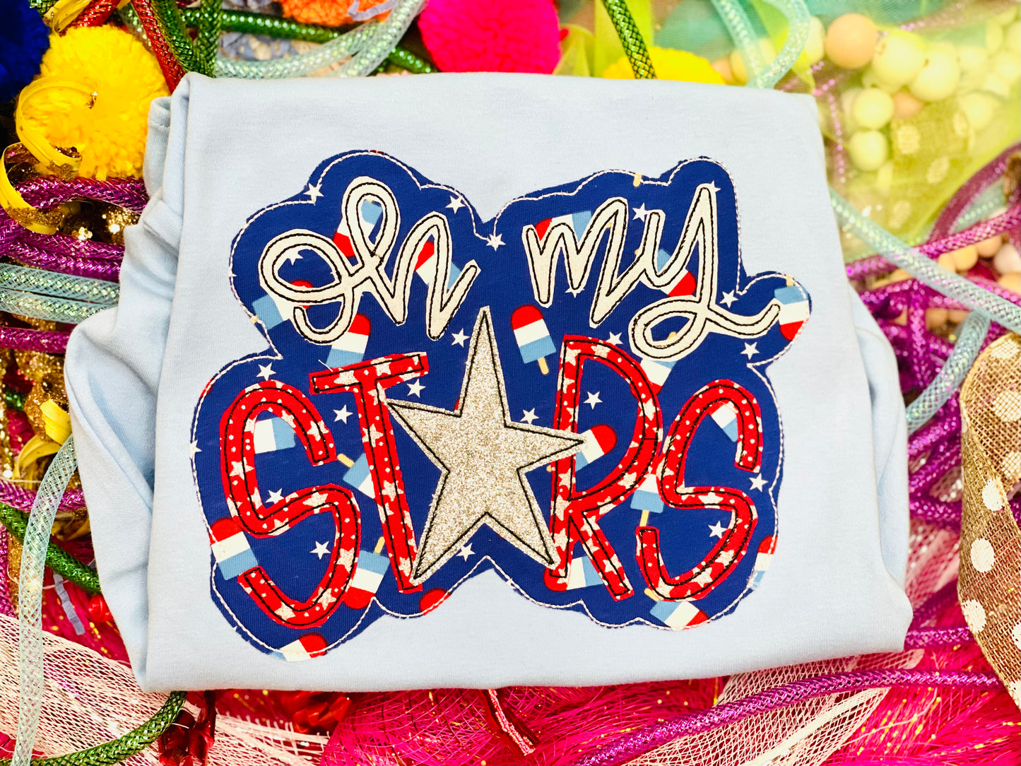 Custom Embroidery Oh My Stars Shirt