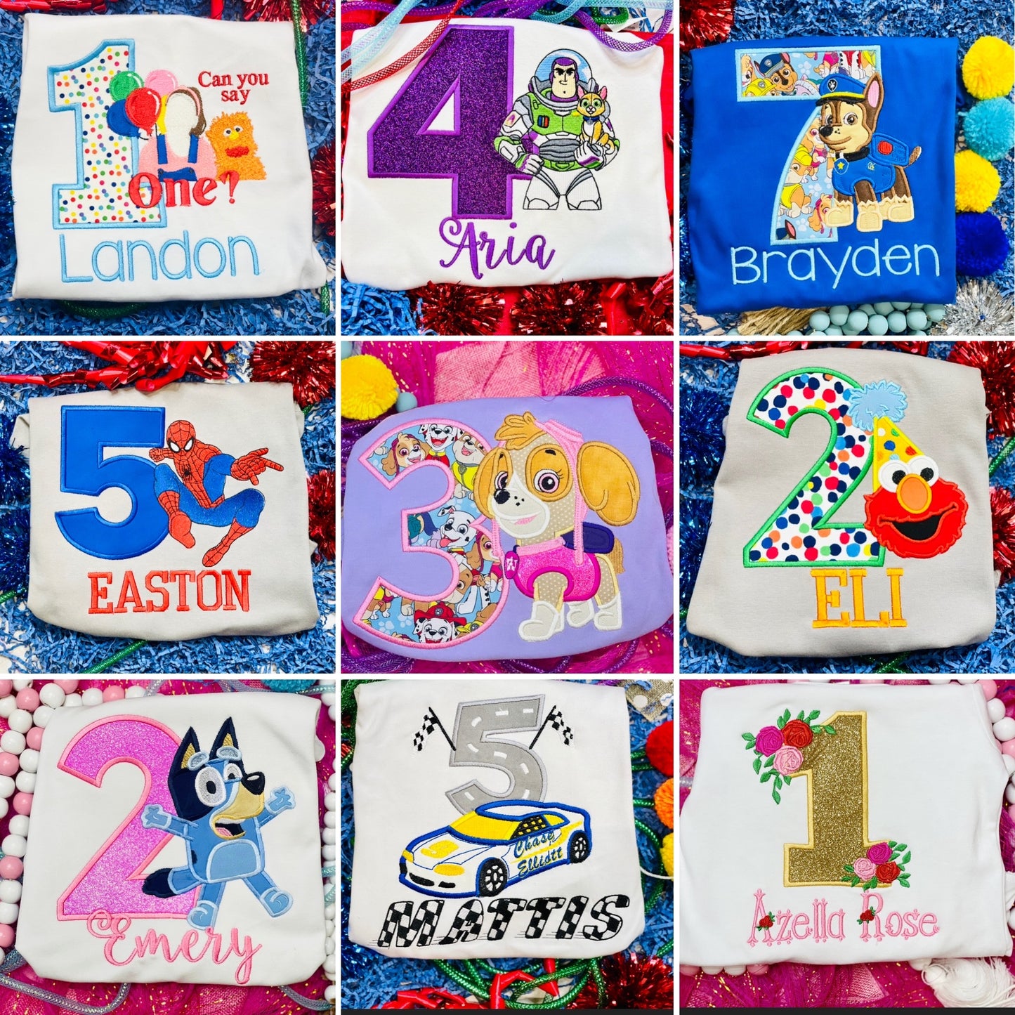 CUSTOM Embroidered Birthday Shirts
