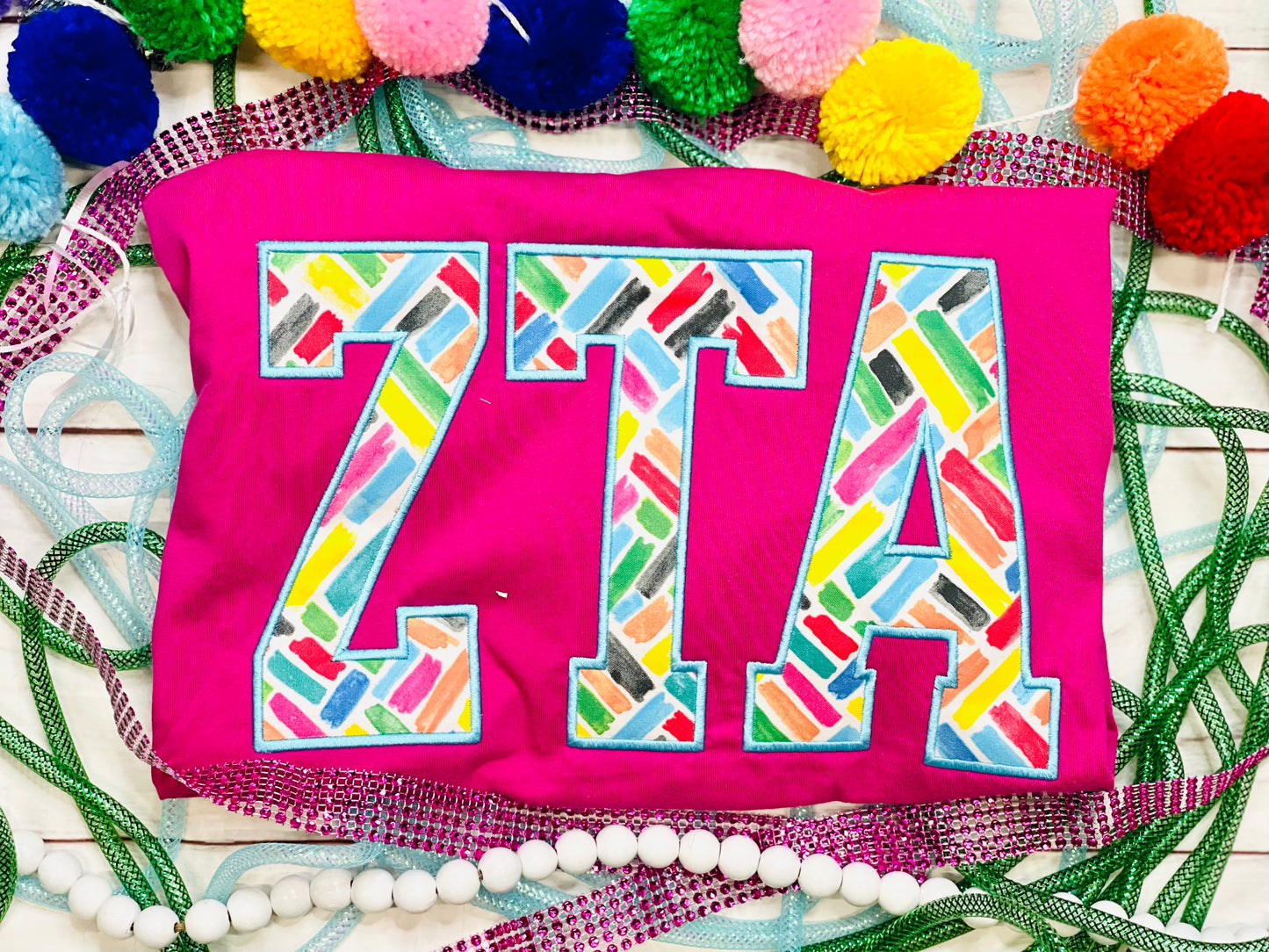 Custom Embroidered Greek Letter Tee/Sweatshirt