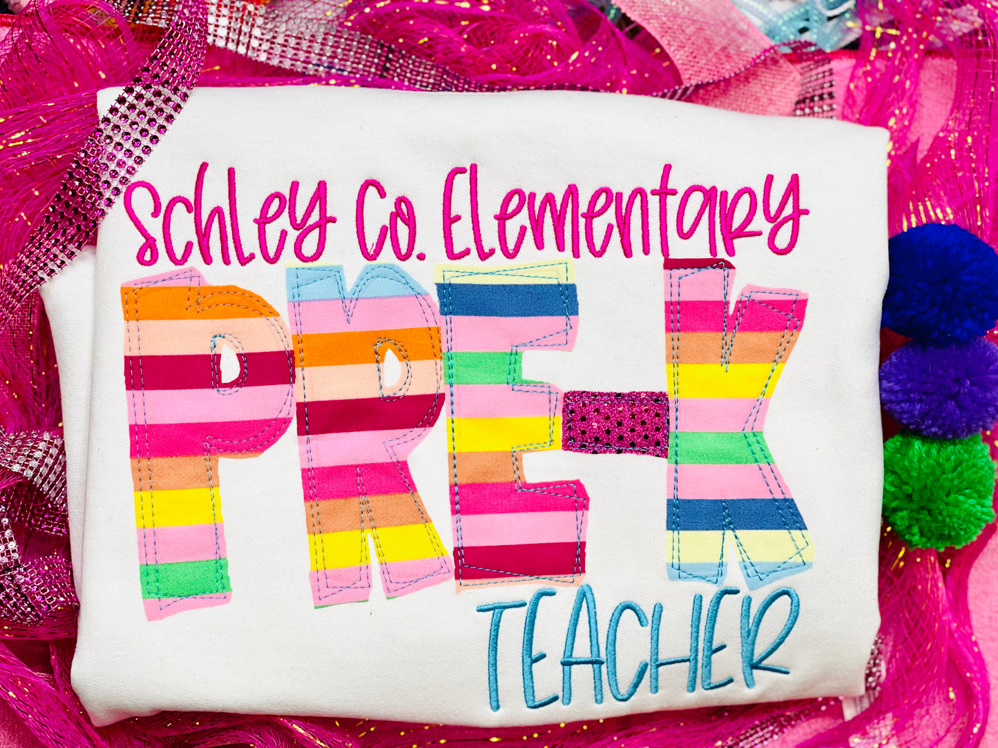 Embroidered Grade/Teacher Tee/Sweatshirt