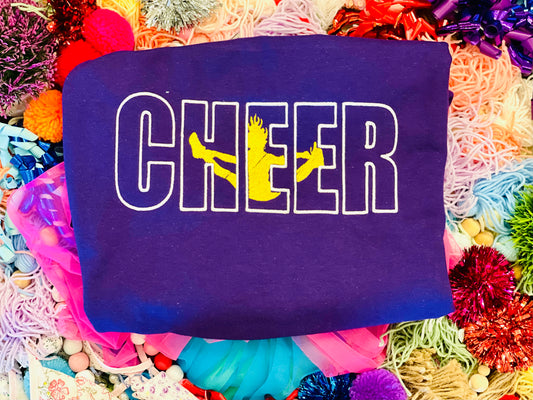 Custom Embroidered Cheer Tee/Sweatshirt