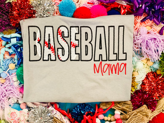 Custom Embroidered Baseball Tee/Sweatshirt