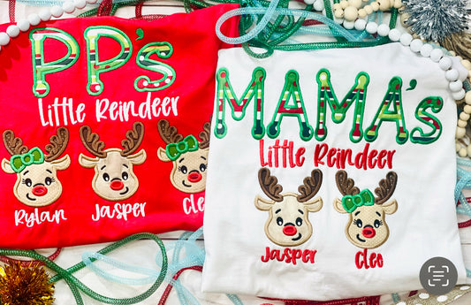 Embroidered MAMA Christmas Tee/Sweatshirt