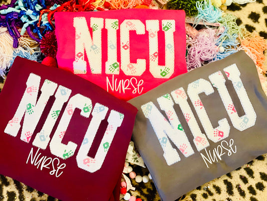 Custom Embroidered NICU Nurse Tee/Sweatshirt