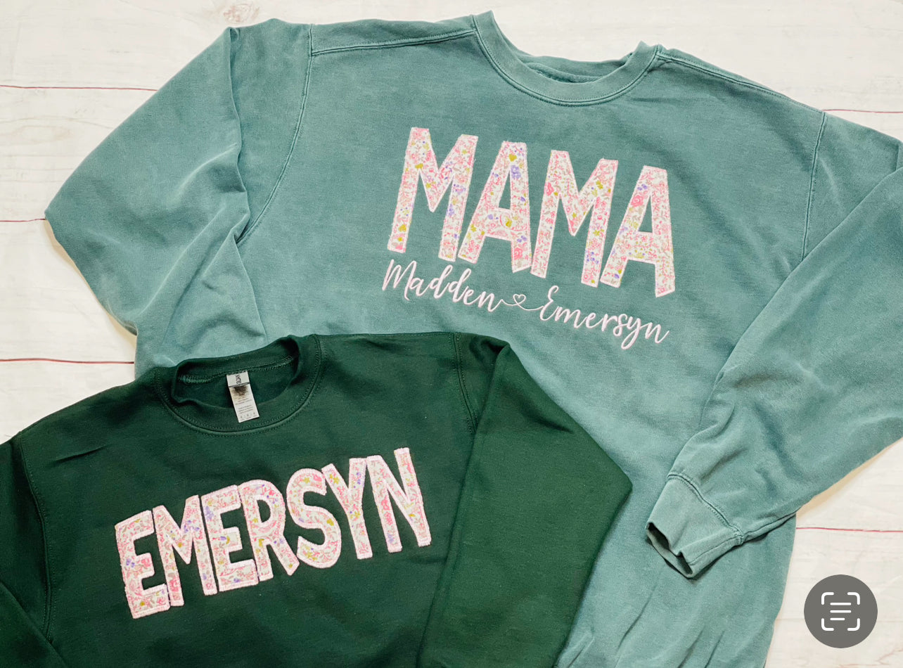 Embroidered MAMA Tee/Sweatshirt