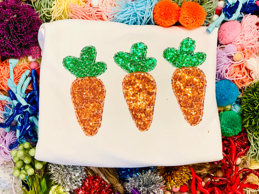 Embroidered Carrot Tee/Sweatshirt