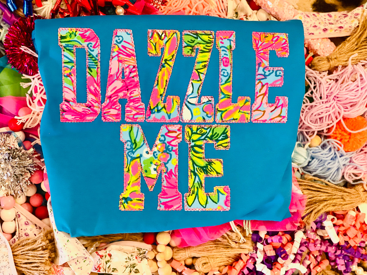 Embroidered Custom Dazzle Me Floral (any name)