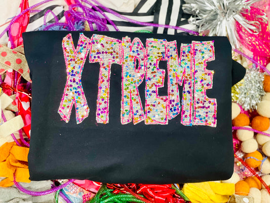 Embroidered with Xtreme Colorful Sequin Fabric