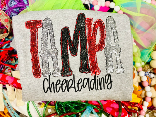 Custom Team Tampa Cheerleading Tee/Sweatshirt