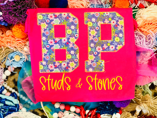 Custom Embroidered BP Studs & Stones Tee/Sweatshirt