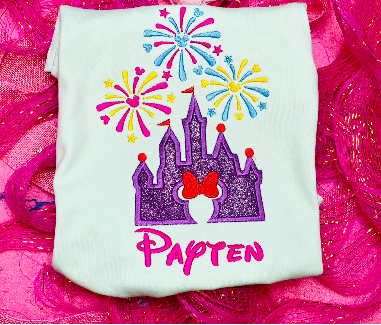 Custom Embroidered Castle Theme Birthday Shirt