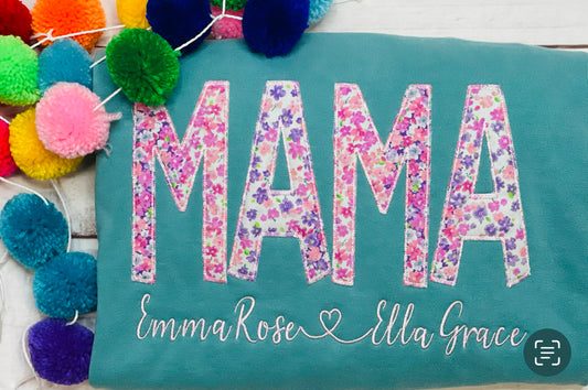 Embroidered MAMA Tee/Sweatshirt