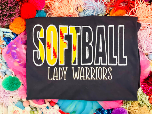 Custom Embroidered Softball Tee/Sweatshirt