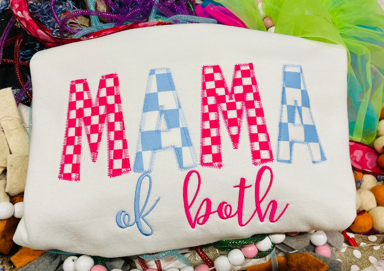 Embroidered MAMA of both Sweatshirt/Tee