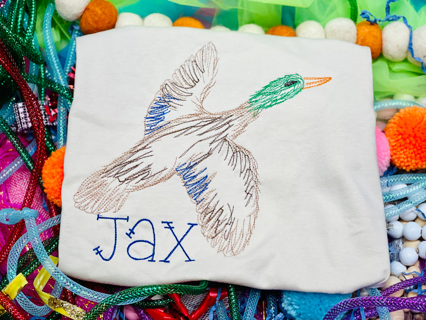Custom Embroidery Duck Shirt