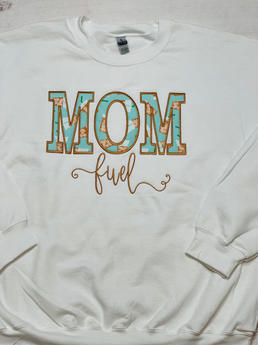 Custom Embroidered Mom Fuel tee/Sweatshirt